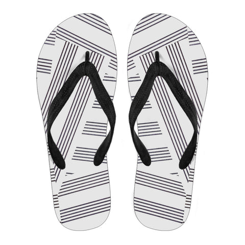 Manuscript Black Strap Men's Flip Flops