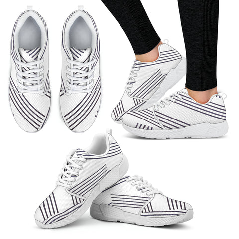 Manuscript White Trim Women's Athletic Sneakers