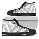 Manuscript High Top Black Trim Shoe