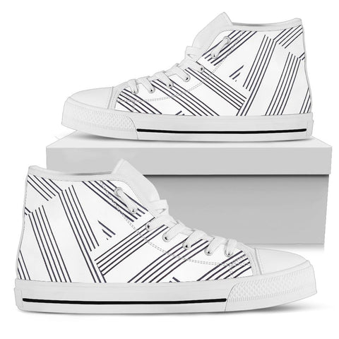 Manuscript White Trim High Top Shoe