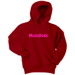 MusoGeek Youth Hoodie Pink Script