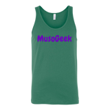 MusoGeek Canvas Unisex Tank Purple Script