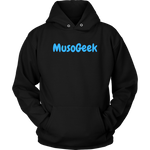 MusoGeek Unisex Hoodie Blue Script