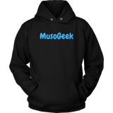 MusoGeek Unisex Hoodie Blue Script