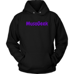 MusoGeek Unisex Hoodie Purple Script