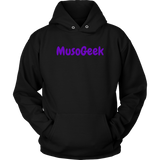 MusoGeek Unisex Hoodie Purple Script