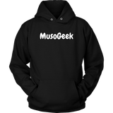 MusoGeek Unisex Hoodie White Script