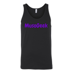 MusoGeek Canvas Unisex Tank Purple Script