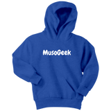 MusoGeek Youth Hoodie White Script