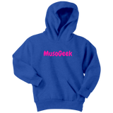 MusoGeek Youth Hoodie Pink Script