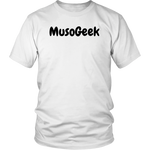 MusoGeek District Unisex Shirt Black Script