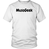 MusoGeek District Unisex Shirt Black Script