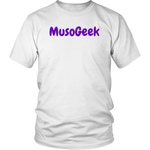 MusoGeek District Unisex Shirt Purple Script