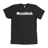 MusoGeek T Shirt White Script