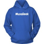 MusoGeek Unisex Hoodie White Script