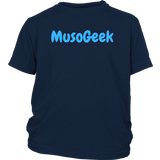 MusoGeek District Youth Shirt Blue Script