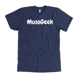 MusoGeek T Shirt White Script