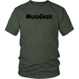 MusoGeek District Unisex Shirt Black Script