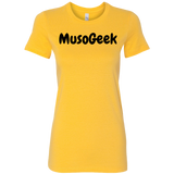 MusoGeek Bella Women's Shirt Black Script