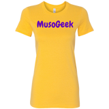 MusoGeek Bella Women's Shirt Purple Script