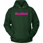 MusoGeek Unisex Hoodie Pink Script