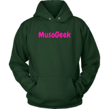 MusoGeek Unisex Hoodie Pink Script