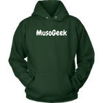 MusoGeek Unisex Hoodie White Script