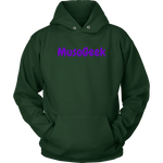 MusoGeek Unisex Hoodie Purple Script