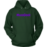 MusoGeek Unisex Hoodie Purple Script