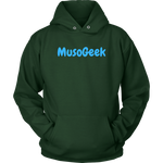 MusoGeek Unisex Hoodie Blue Script