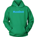 MusoGeek Unisex Hoodie Blue Script