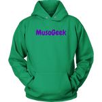 MusoGeek Unisex Hoodie Purple Script