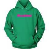 MusoGeek Unisex Hoodie Pink Script