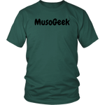 MusoGeek District Unisex Shirt Black Script