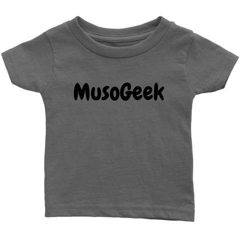 MusoGeek Infant T - Shirt Black Script