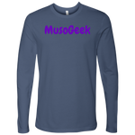 MusoGeek Next Level Men's Long Sleeve Purple Script