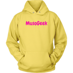 MusoGeek Unisex Hoodie Pink Script