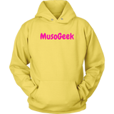 MusoGeek Unisex Hoodie Pink Script