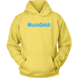 MusoGeek Unisex Hoodie Blue Script