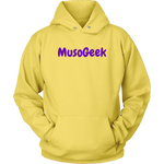 MusoGeek Unisex Hoodie Purple Script