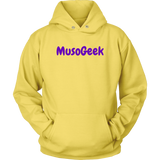 MusoGeek Unisex Hoodie Purple Script