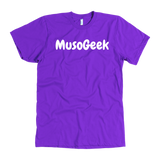 MusoGeek T Shirt White Script