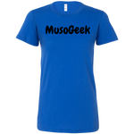 MusoGeek Bella Women's Shirt Black Script