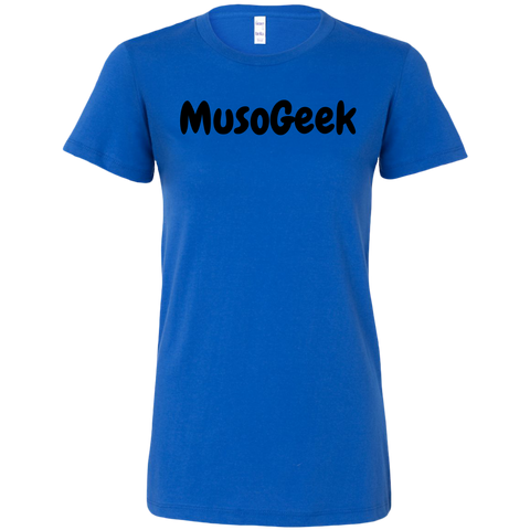 MusoGeek Bella Women's Shirt Black Script