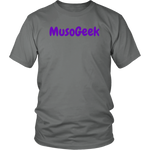 MusoGeek District Unisex Shirt Purple Script