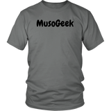 MusoGeek District Unisex Shirt Black Script