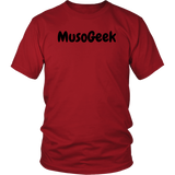 MusoGeek District Unisex Shirt Black Script