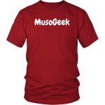 MusoGeek District Unisex Shirt White Script