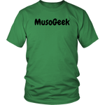 MusoGeek District Unisex Shirt Black Script