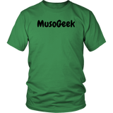 MusoGeek District Unisex Shirt Black Script